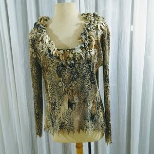 City girl size medium accordion pleated blouse